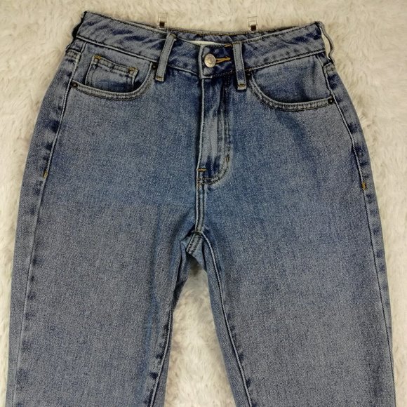 Pacsun Womens Jeans‎ Mom Blue Denim Medium Wash High Rise 23 - Picture 3 of 13